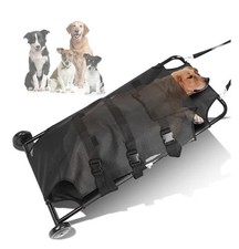 250lbs Dog Stretcher for Large Dogs, 48x26 Inch Dog Trolley with Noiseless Wh...