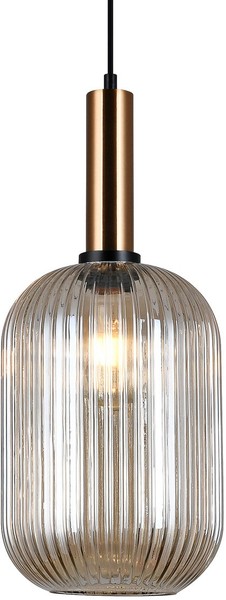 Bernstein Messing Glamour Moderne HäNgelampe Pendelleuchte 1X40W/E27 IP20-image