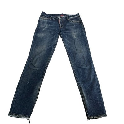 DSQUARED2 Women s Twiggy Slim Fit Jeans IT40 US4 Distressed Dark Wash Italy