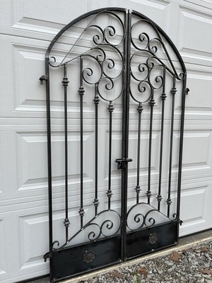 Tuscan  Iron Scroll Garden/ Wine Cellar, Gate 4ft Wide X 6ft Tall