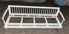 Vtg Barbie Go Together Doll Furniture Patio Sofa Dollhouse Couch White 1963 MCM