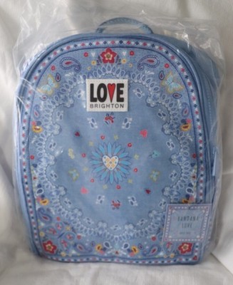 Brighton Bandana Love Blue Paisley Hearts Multicolor Mini Backpack New & Sealed
