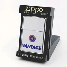 Zippo Lighter VANTAGE Cigarettes 1997 New In Box Limited Edition Chrome RARE