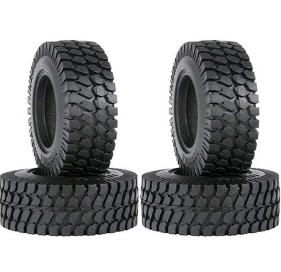 4PCS 1.55 inch Mud Wheel Tyre Terrain Crawler Rubber Tires Foam Insert for 1:10