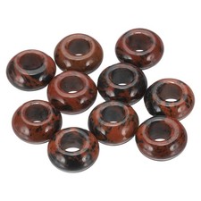 10 Pcs Natural Large Hole Gemstone Beads for DIY Jewelry Craft, Copper