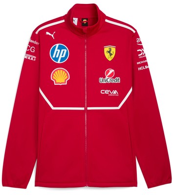 Scuderia Ferrari F1 Men's 2025 Team Softshell Jacket - Dark Cherry