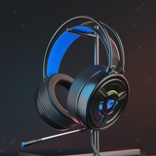 PSH-200 3.5mm Stereo Gaming Headset Headphones w/Mic Soft Earmuffs