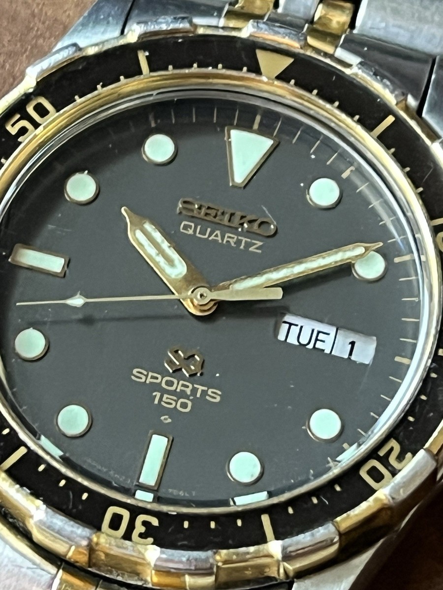 SEIKO SPORTS SQ 150 5H23-7030メンズクォーツウォッチ 
