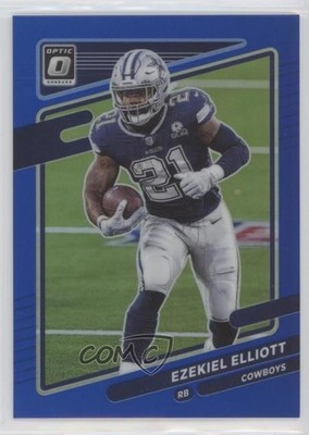 2021 Panini Donruss Optic Blue Prizm 35/179 Ezekiel Elliott #23 6x0