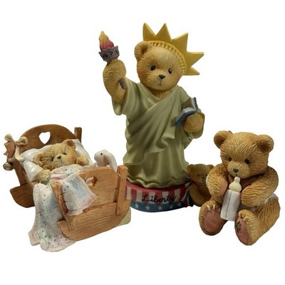 Cherished Teddies Libby + Billy Cuddle + Baby Cradled With Love - Figuren