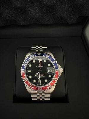 Steinhart Ocean 39 GMT BLUE-RED Men's Diver Watch Blue-Red Bezel 103-0848