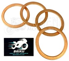 Suzuki 4x Copper & Fibre BAIKU Exhaust Gaskets GSXR750 GSXR1100 -- B3-27