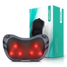 Shiatsu Neck and Back Massager with Heat 3D Kneading Deep Tissue Pillow