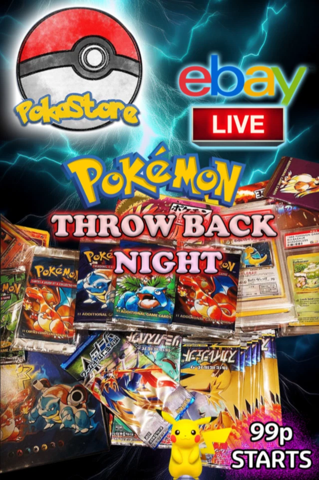 Pokemon Throwback Friday Singles Auctions 99p 21/11