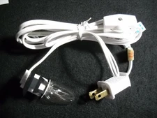 1 Light Cord for Christmas Village Buildings with on/off Switch White Cord