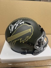 BUFFALO BILLS DAWSON KNOX #88 SIGNED RIDDELL Salute To Service MINI HELMET 2025