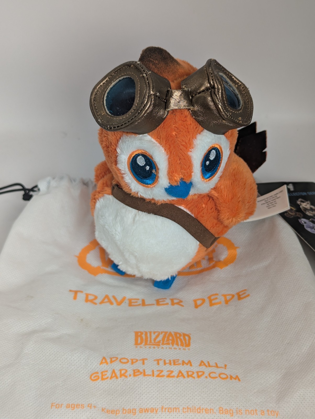 World of Warcraft Plush Traveler Pepe Blizzard Entertainment with Bag and Tag
