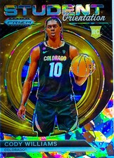 Cody Williams RC 2024 Prizm Draft Picks Silver Cracked Ice Student Orientation