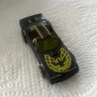 Vintage 1977 Hot Wheels Black Hot Bird Pontiac Diecast Yellow Window Hong Kong