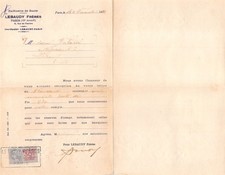 1916   RAFFINERIE DE SUCRE LEBAUDY FRERES A PARIS  - M. VALADIE A DURAVEL