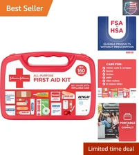 Travel-Ready 160-Piece First Aid Kit for Outdoor Adventures & Family Safety