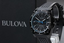[Quasi Come Nuovo] Orologio Bulova Precisionist Champlain 98B42 Quadrante Nero Uomo Qz GIAPPONE