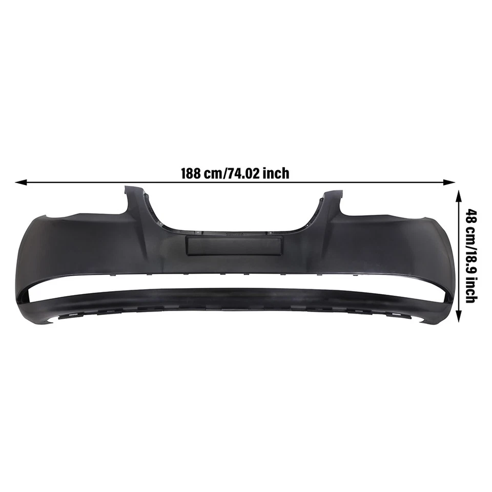 Primed Front Bumper Cover For Hyundai Elantra 2007-2010 HY1000167 Direct Fit Foto 3 de 4