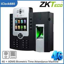 ZKTeco iClock880 Employee Fingerprint Biometric Time Attendance Machine w/ ADMS