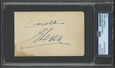 KING CAROL II of Romania (1893-1953) & Elena autograph cut | signed - PSA/DNA