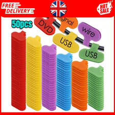 10-50Pcs Write On Cord Labels Cable Tags Wire Markers Cable Identification UK