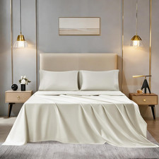 1000 Thread Count Egyptian Cotton Full Size Sheets - Ivory, 4 Piece Set