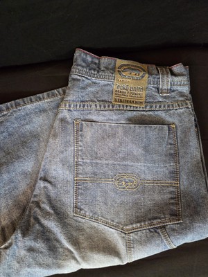 Ecko Unltd 1972 Denim Foundry Carpenter Turnpike Jean Shorts Light Wash Sz 34