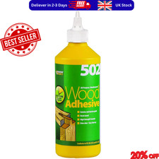 Everbuild Wood Glue Adhesive - All Purpose Waterproof PVA High Strength 502 (1L)