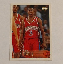 Topps 1996-97 Allen Iverson Rookie #171 Philadelphia 76ers NBA Basketball Card. rookie card picture