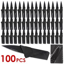 5-100 Pcs Credit Card Thin Knives Cardsharp Wallet Folding Pocket Micro Knife