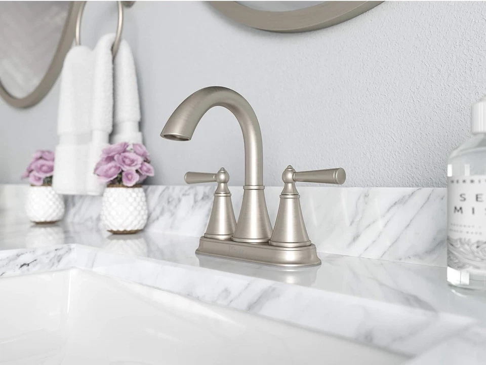 2 of Pfister LG48-GL0K Saxton 4" Centerset Bathroom Faucet in Brushed Nickel - Image 3 of 3