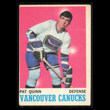 Pat Quinn #120 1970 O-Pee-Chee Vancouver Canucks Hockey Card NHL EX