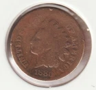 US Rare Old West 1880 Indian Head Penny Coin American Collection Shield Cent USA