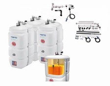 3000 Liter Öltank Kunststoff doppelwandig inkl. Zubehör schmale Türen 66 cm Eck