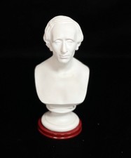 Hans Christian Andersen Museum Bust Odense Birthplace 1989 8  White Alabaster
