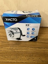 X-Acto KS Manual Classroom Pencil Sharpener Counter/Wall-Mount Black/Chrome 1031