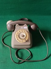TELEFONO FISSO SIP ITALTEL S62 A DISCO ROTELLA BIGRIGIO VINTAGE ANNI '80. DA58