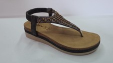 Inblu Sandalo/Infradito Donna Mafalda In Ecopelle con Accessorio - 014 (Nero)