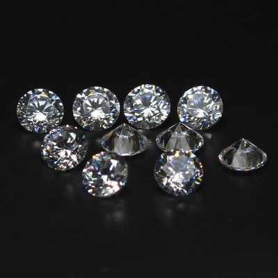 1.10 Ct Certified Natural D Color VVS1 Clarity 3.00 MM Round Diamond 10 Pcs Lot