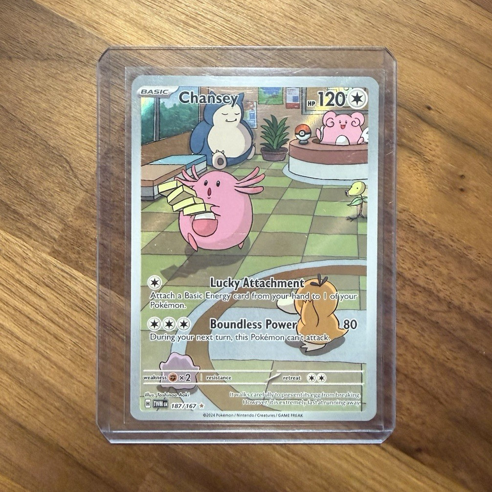 Chansey 187/167 Illustration Rare Holo Sv06 Twilight Masquerade 2024 Pokemon TCG