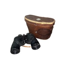 Vintage Binolux Binoculars 7x35 With lined leather Case and Compass K6 No. 51963