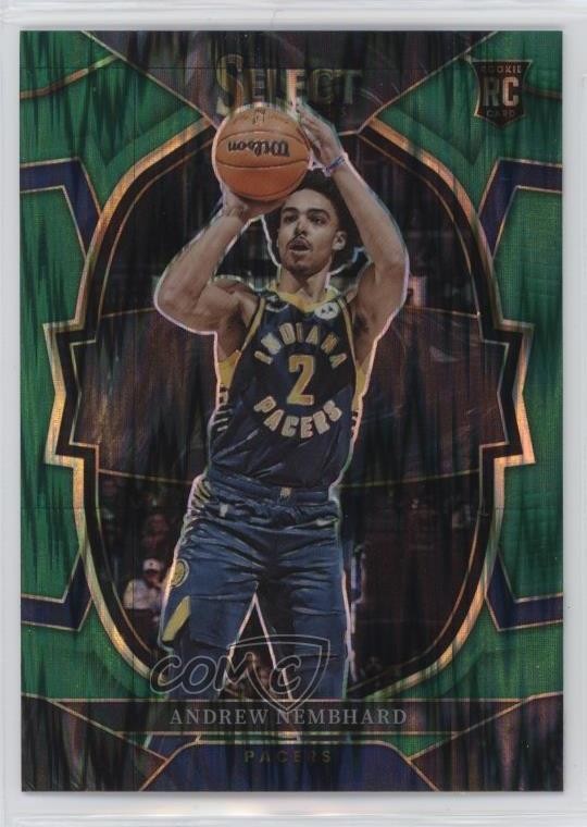 2022-23 Panini Select Concourse Green Shock Prizm Andrew Nembhard #77 6yz