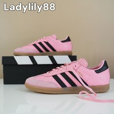 NWT Adidas JP7844 Men's Lionel Messi x Samba Multiple Sizes Light Pink Black