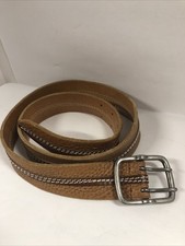 Vintage Armani Jeans Mens Distressed 100 Leather belt Italy 90/105