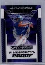 Yolfran Castillo 2025 Leaf Optichrome Baseball 1/1 Pre Production Proof